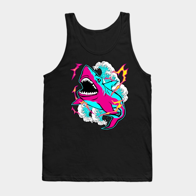 ELECTRIC SHARK Tank Top by weckywerks